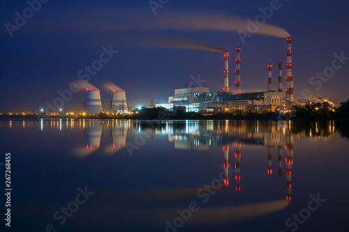Slika na platnu Cherepetskaya power plant, Tula region, Russia
