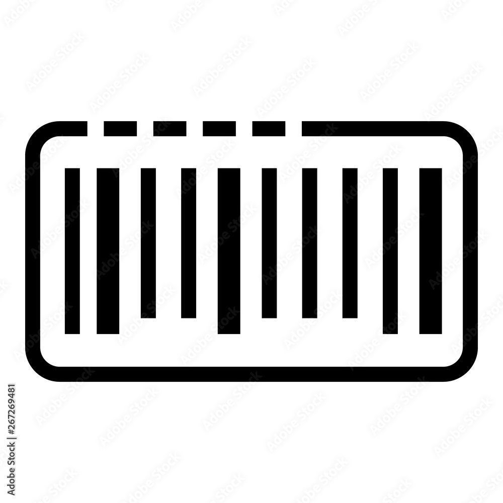 Barcode icon. Outline Barcode vector icon for web design isolated on white background Barcode icon. Outline Barcode vector icon for web design isolated on white background