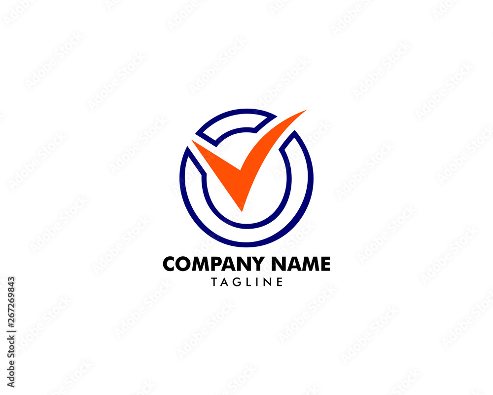 O Letter Tick Logo Icon Vector template O Letter Tick Logo Icon Vector template