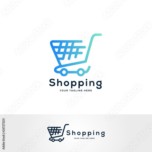 shopping logo design vector, shopping cart logo designs