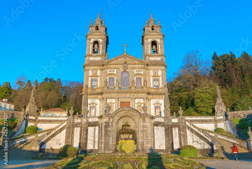 The Bom Jesus do Monte Sanctuary at sunset, Braga, Portugal