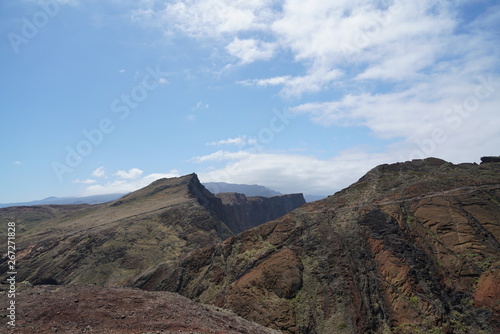 Ponta do Sao Lourenco Madeira landscape in a cloudy summer day