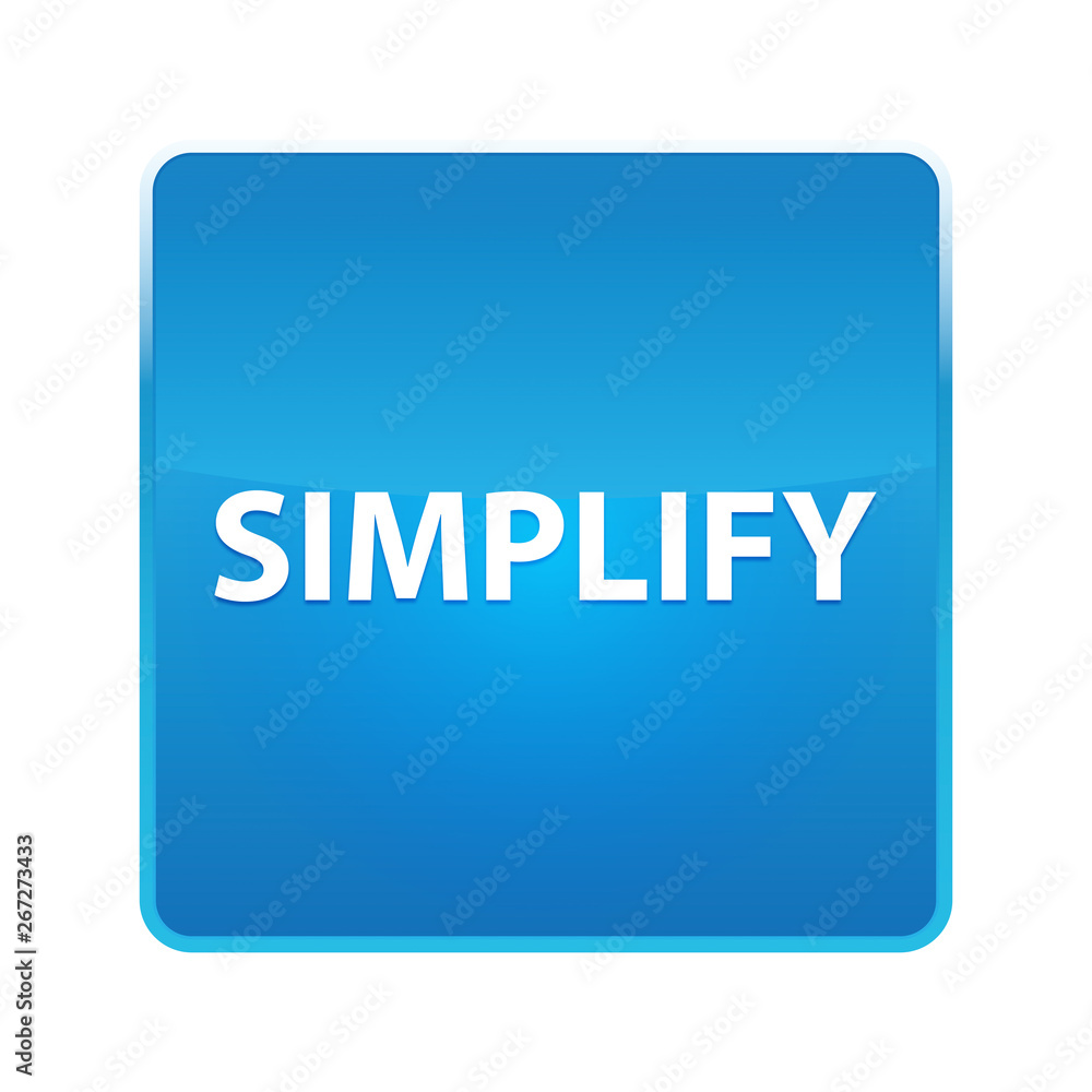 Simplify shiny blue square button Simplify shiny blue square button