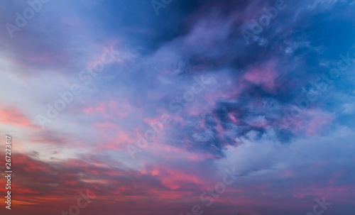 red sunset clouds