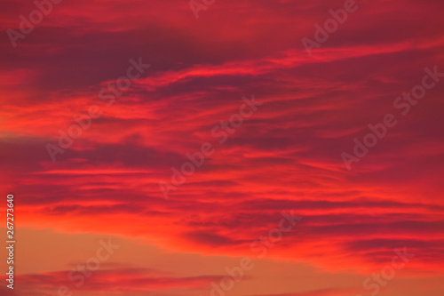 red sunset clouds © metapompa