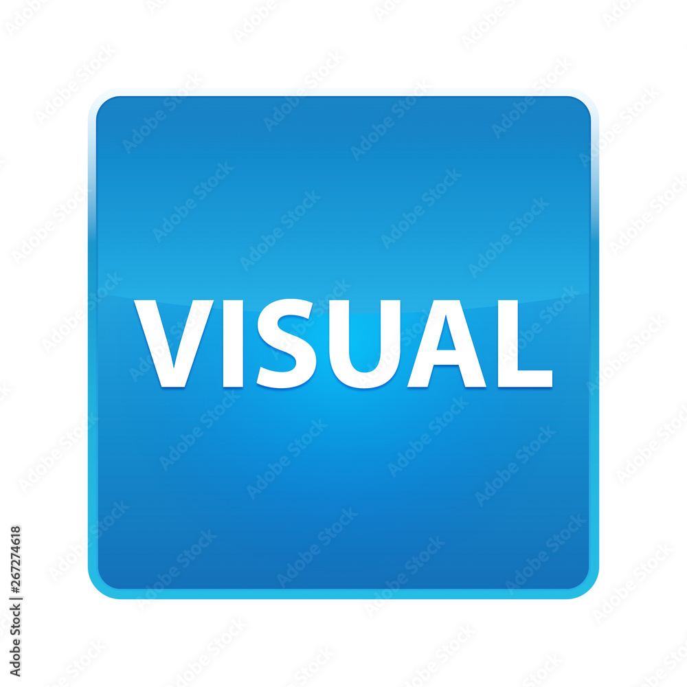 Visual shiny blue square button Visual shiny blue square button