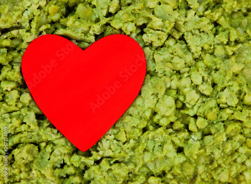 Love for green, healthy and slimy mushy peas! Food concept background with text / design / copy space.