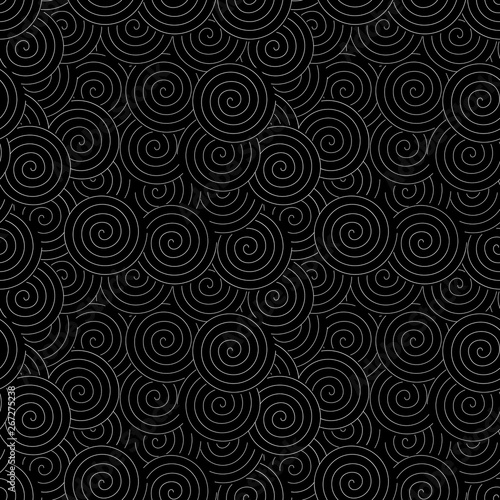 Abstract geometric pattern with swirls . Spiral shapes background. EPS 10 stock vector. © dinadankersdesign