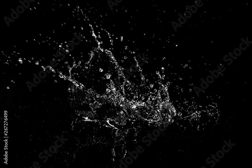 Splash of water. Isolate on black background