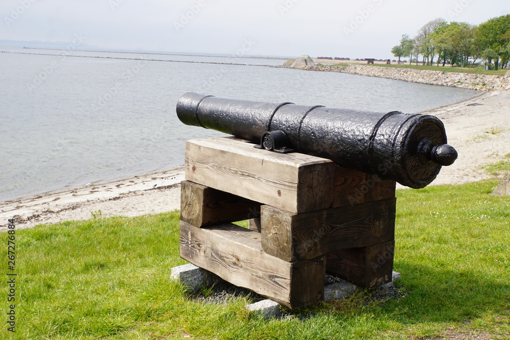 old cannon by the sea