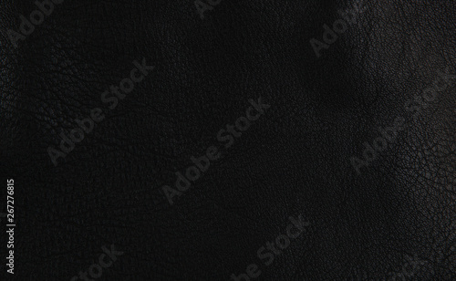 Close-Up Of Black Leather Texture