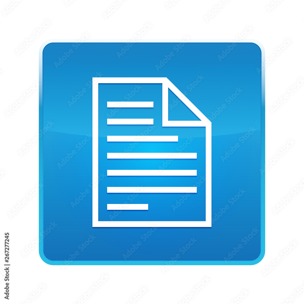 Page icon shiny blue square button Page icon shiny blue square button