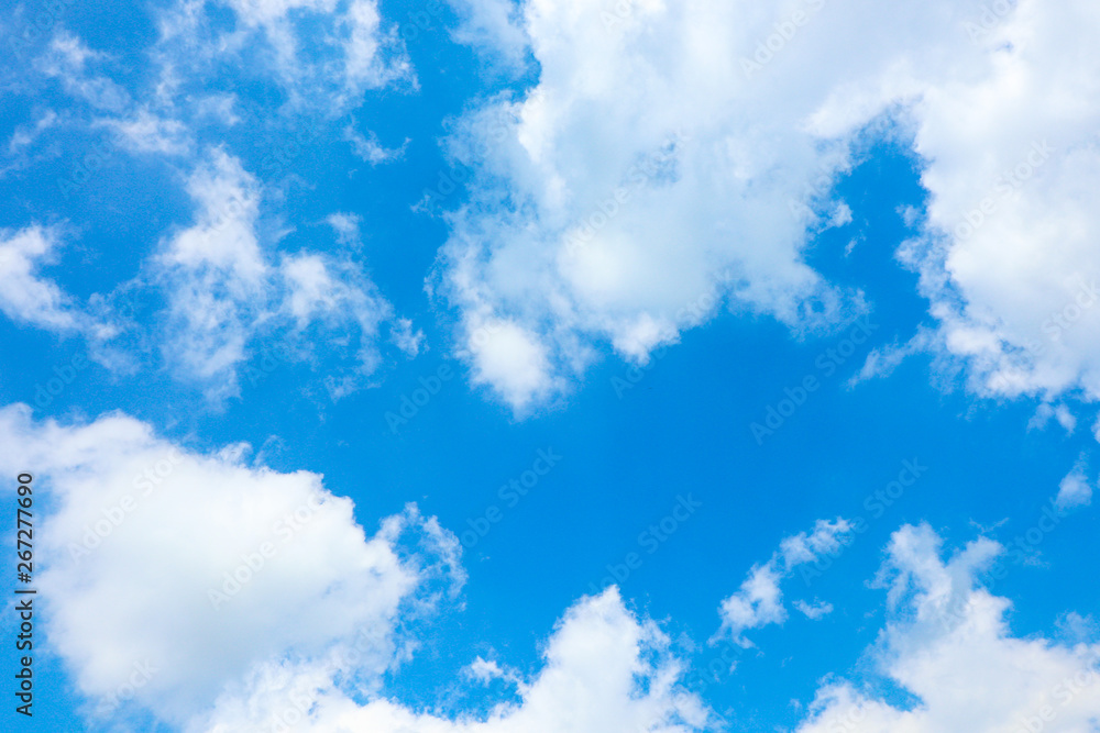 Obraz premium blue sky with white clouds. beautiful sky background