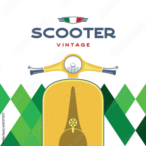 Retro scooter vector image