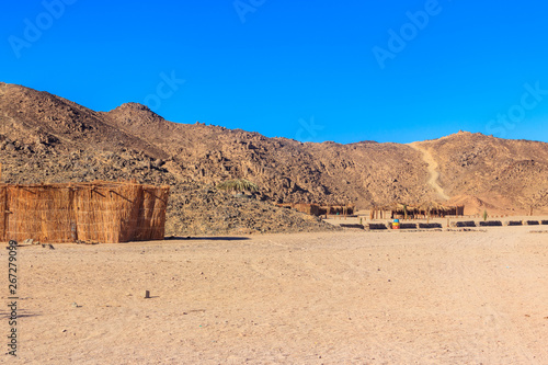 Buildings in bedouin village in Arabian desert  Egypt