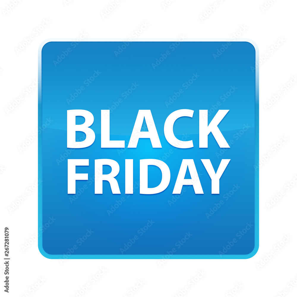 Black Friday shiny blue square button Black Friday shiny blue square button