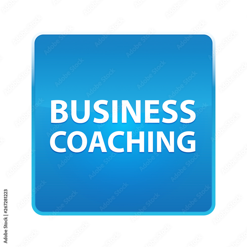 Business Coaching shiny blue square button Business Coaching shiny blue square button