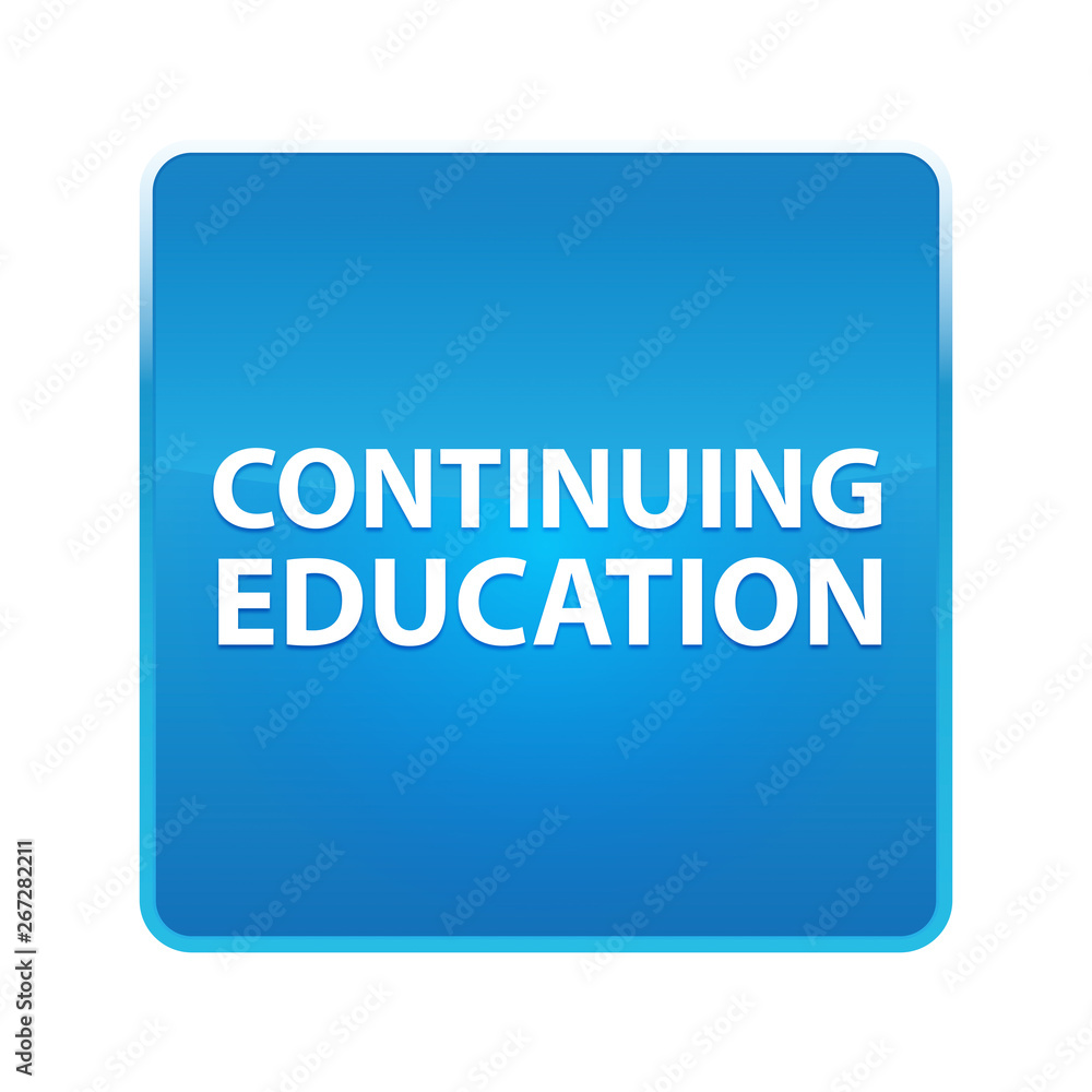 Continuing Education shiny blue square button Continuing Education shiny blue square button