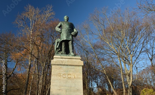 Monument to Albrecht von Roon at the big star in Berlin on November 28, 2016, Germany photo