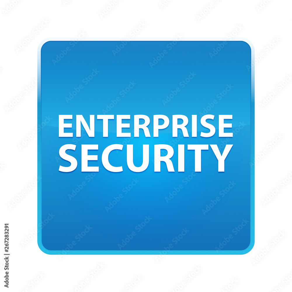Enterprise Security shiny blue square button Enterprise Security shiny blue square button