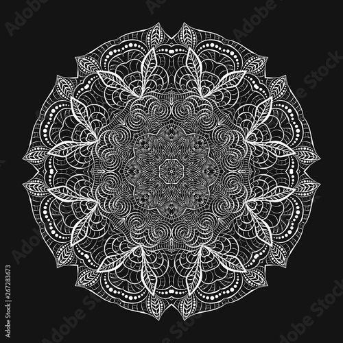 Decorative radial ornament in the form of a mandala