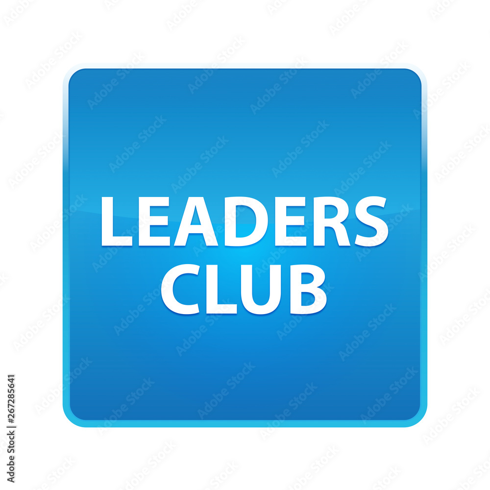 Leaders Club shiny blue square button Leaders Club shiny blue square button