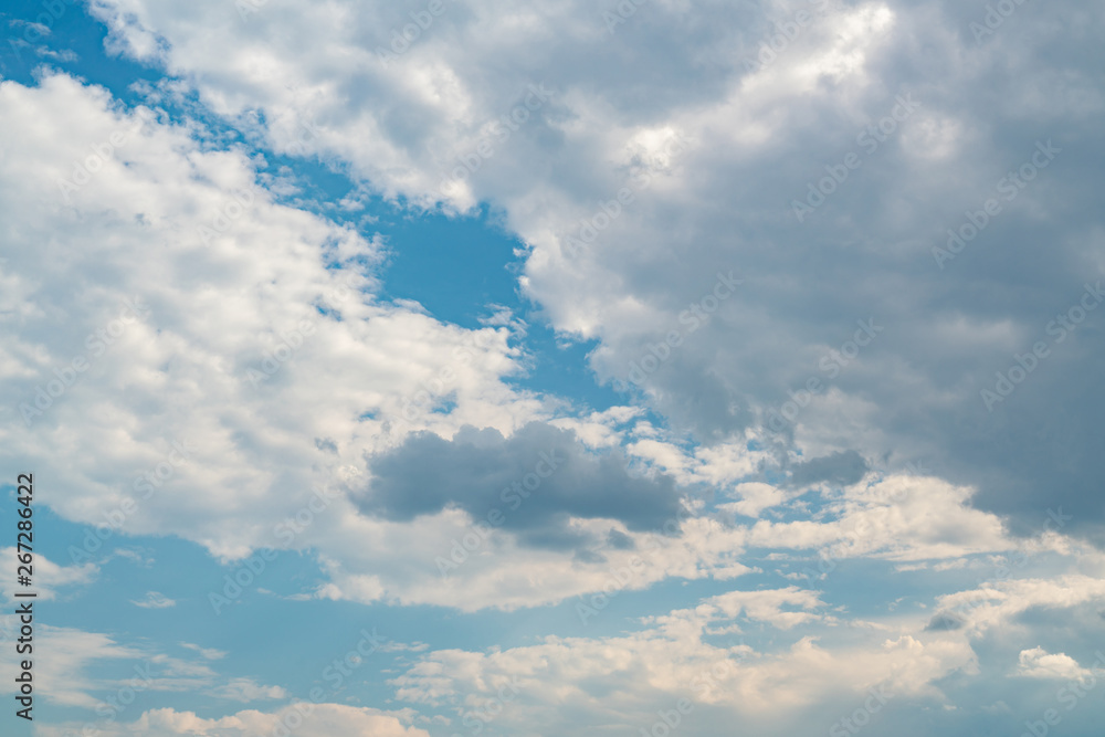 White clouds against the blue sky White clouds against the blue sky