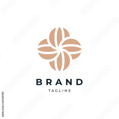 Abstract Circle Floral Logo Design Template