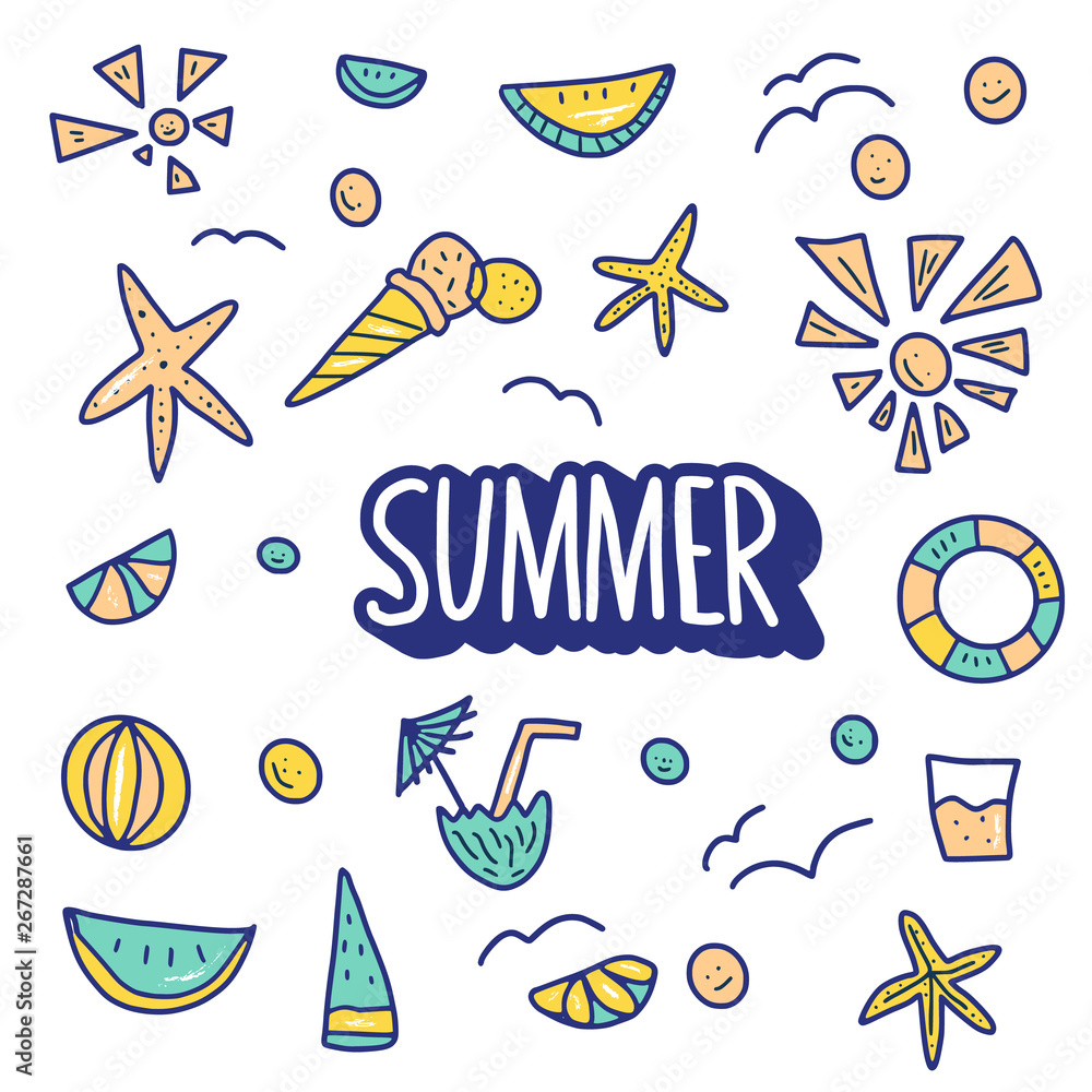 Summer vacation concept. Vector illustration. Summer vacation concept. Vector illustration.