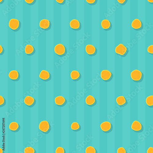 Seamless blobs background. Childish pattern in multi colors.