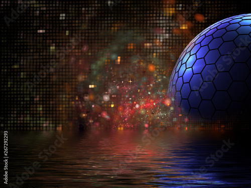 Abstract  shiny tech backgr...