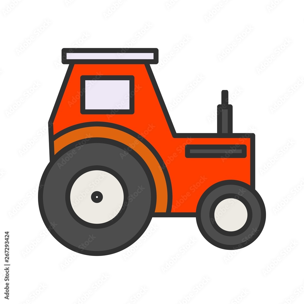 Fototapeta Tractor Line Filled Icon