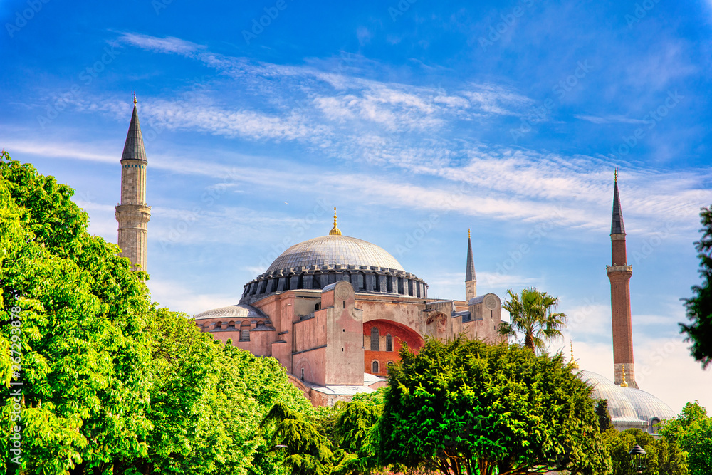 Hagia Sophia or Ayasofya Museum, Church or Mosque in Istanbul city of Turkey. 