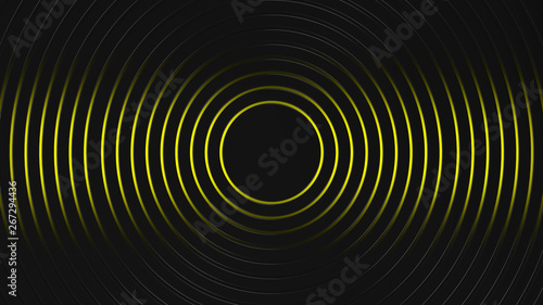 grey and yellow circles modern background illustration  3d render