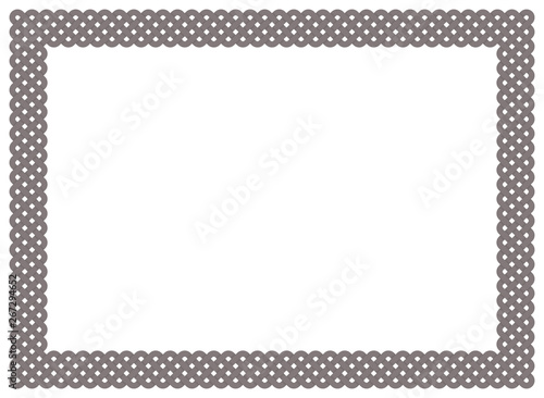 Brawn ornamental decorative line frame. 