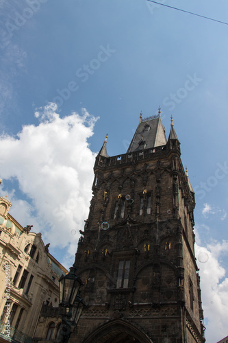 Pulverturm Prag mit Seifenblasen
