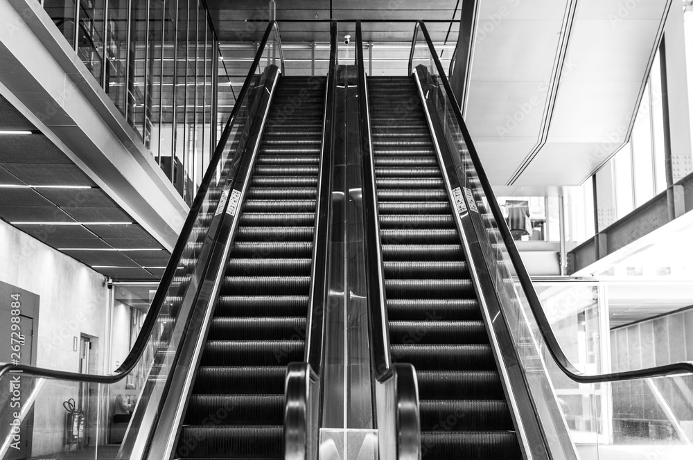 escalator in modern building