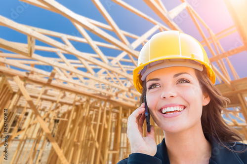 Female Contractor In Hard H...