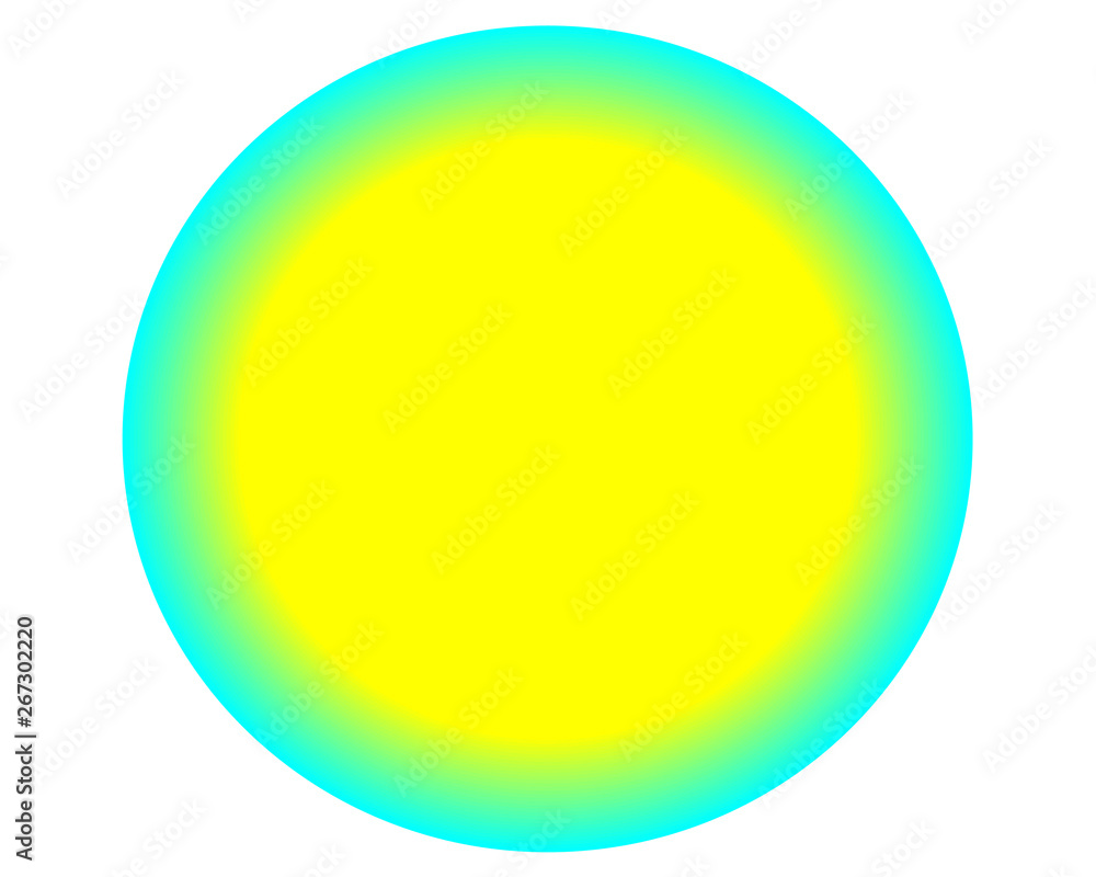 neon yellow blue circle ball on white background Glowing futuristic lines in a dark space with a modern concept. Generics presentations. Vector layout EPS10. Advertising design of brochures, blurred