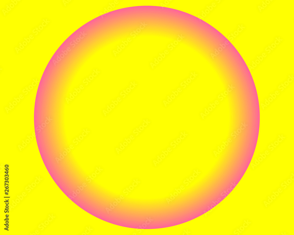 Obraz premium bright neon yellow pink circle ball on white background Glowing futuristic lines in a dark space with a modern concept. Generics presentations. Vector layout EPS10. Advertising design of brochures,