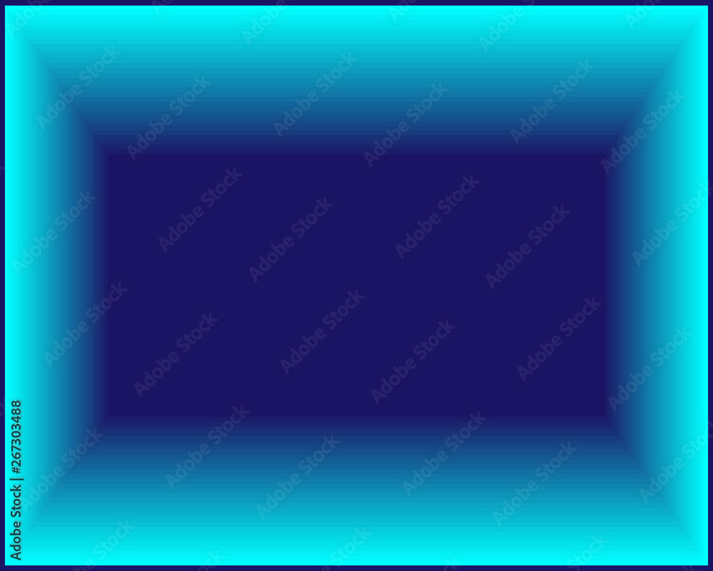 Fototapeta premium abstract background neon bright blue rectangle Glowing futuristic lines in a dark space with a modern concept. Generics presentations. Vector layout EPS10. Advertising design of brochures, blurred