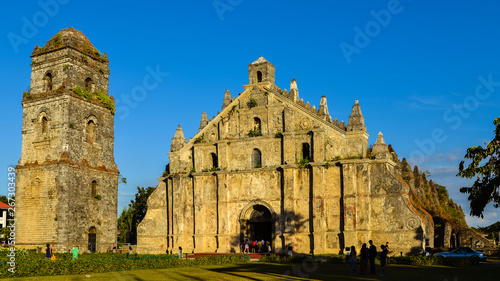 Paoay Church and Belfry. This church was declared a National Cultural Treasure by the Philippine government in 1973 and a UNESCO World Heritage Site in 1993. photo