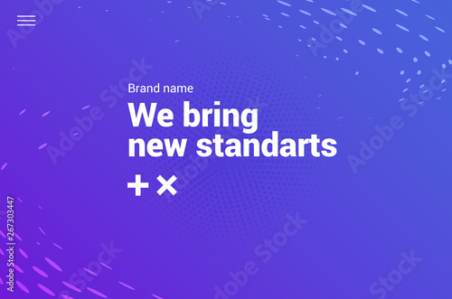 Landing page background gradient design, abstract graphic pattern geometric template web landing page