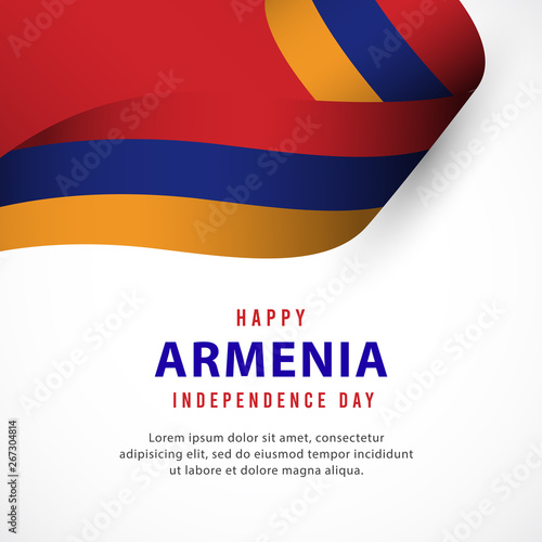 Armenia independence day vector template. Design illustration for banner, advertising, greeting cards or print.