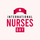 Happy international nurses day vector template. design for thank nurses day. Design for banner, greeting cards or print.