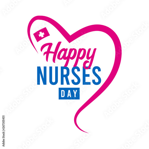 Happy international nurses day vector template. design for thank nurses day. Design for banner, greeting cards or print.