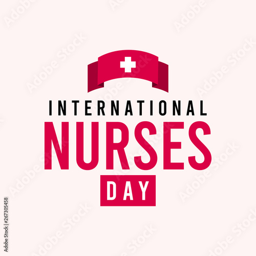 Happy international nurses day vector template. design for thank nurses day. Design for banner, greeting cards or print.