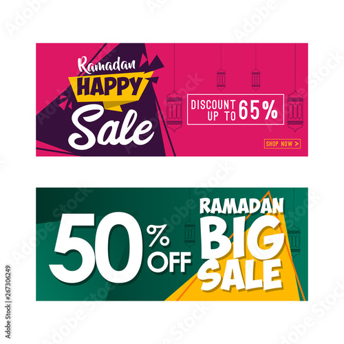 Ramadan kareem vector illustration template. design for banner advertising, greeting cards or print.