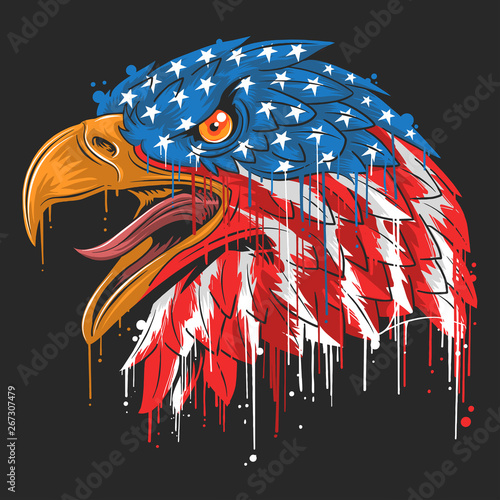 EAGLE INDEPENDENCE USA FLAG AMERICA VECTOR