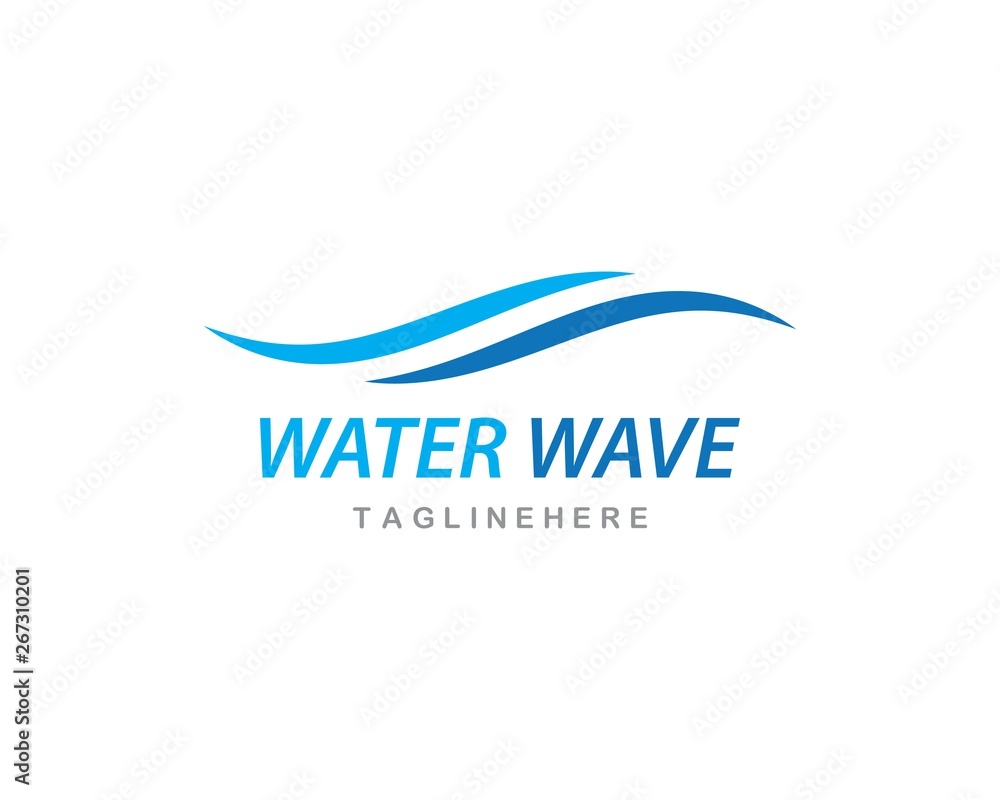 Water Wave symbol and icon Logo Water Wave symbol and icon Logo
